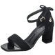 Explosions Pearl Bow High Thick Heel Sandals Women's 2024 Summer One Word with Round Toe Open Toe Women's Shoes in stock Wholesale