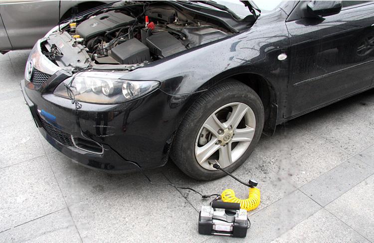 220V Dual-Cylinder Electric Air Pump for Home Use, High-Pressure Small Car Air Pump, Car Tire Inflator