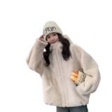 Демисезонная бархатная куртка с капюшоном, в корейском стиле, средней длины