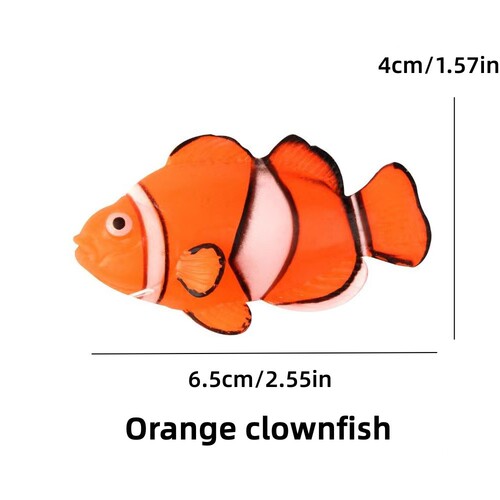 Fish tank landscaping decoration simulated fake fish fluorescent fish color fake seawater fish silicone ornamental fish aquatic plants floating jellyfish