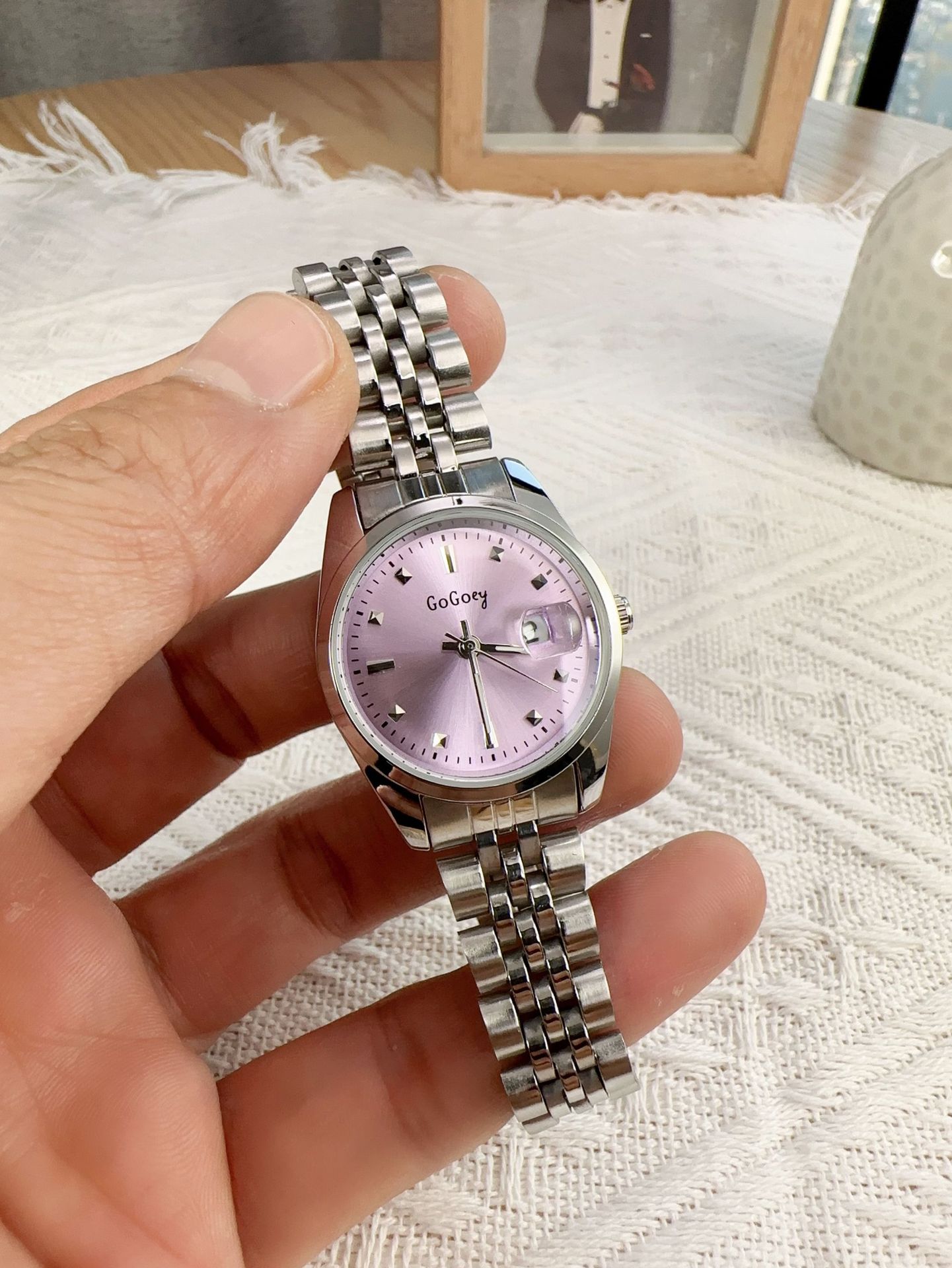 55g Weight Ordinary Glass Mirror Material Steel Belt Strap Material Watch Classification Pointer Display Type Double Side Snaps Buckle Style Round Dial Shape Casual, Daily Occasion Quartz Movement Solid Color Pattern Women's Gender Classic Style Style Classic Style Solid Color Double Side Snaps Quartz Watch Women's Watches 8