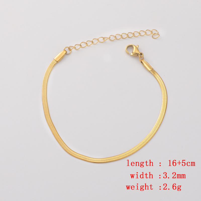 Fashion Solid Color Stainless Steel Plating Bracelets 1 Piece