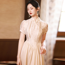 新中式裙子国风法式优雅改良旗袍连衣裙