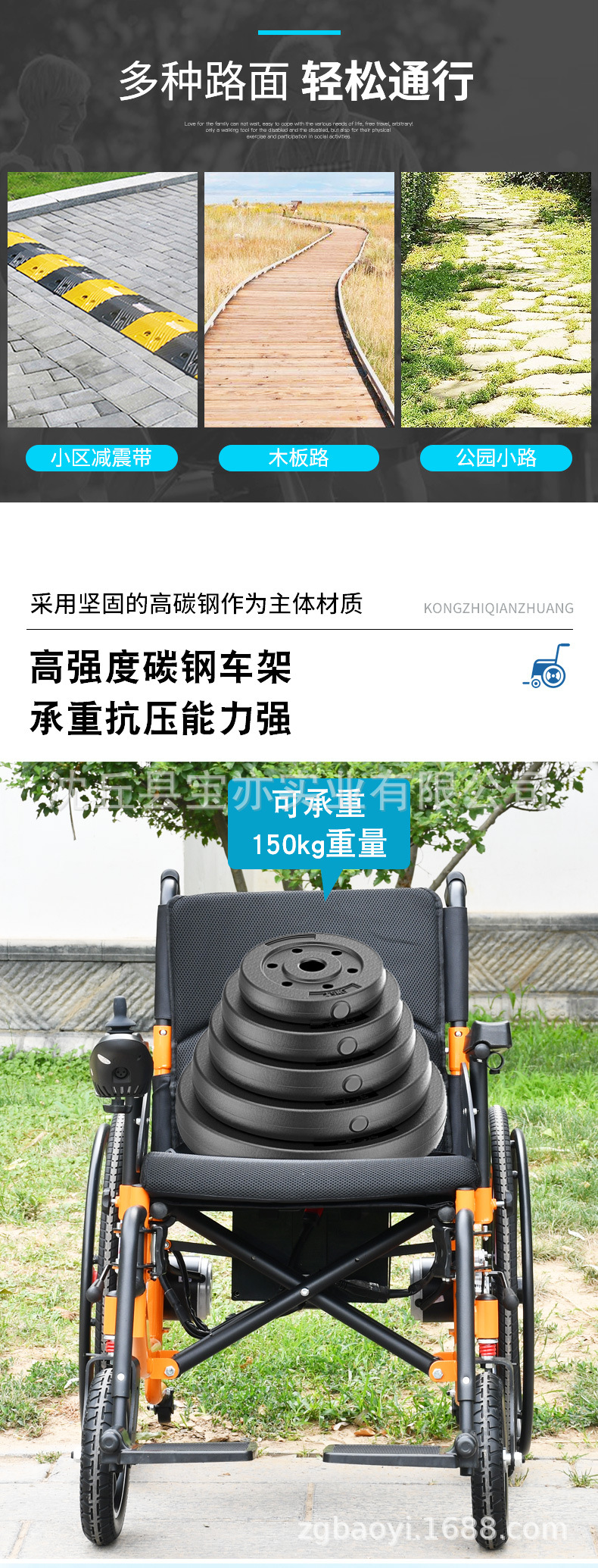 Wide-Body Electric Wheelchair for the Elderly, Smart Fully Automatic Folding Electric Wheelchair for Seniors