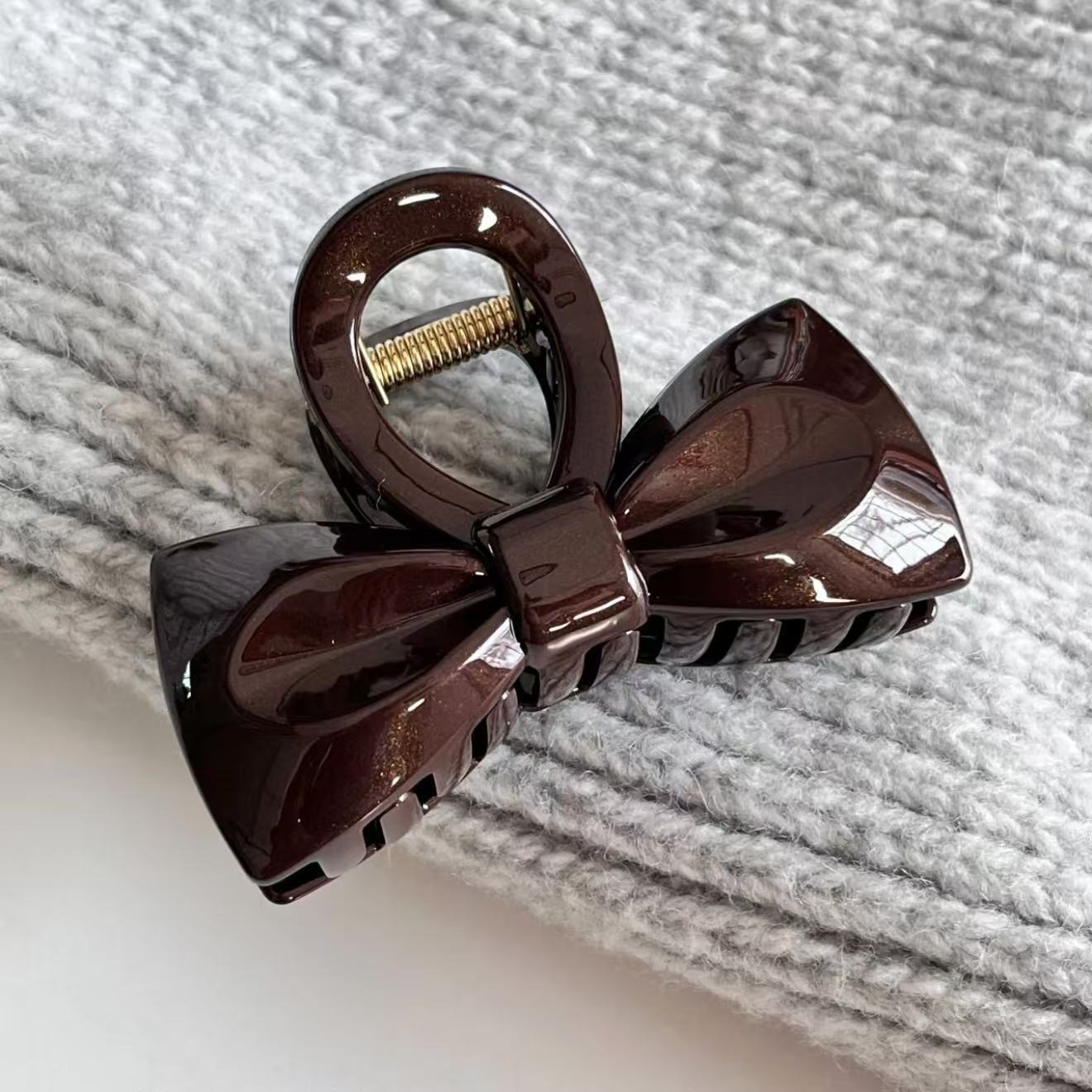 Chocolate brown runaway princess bow