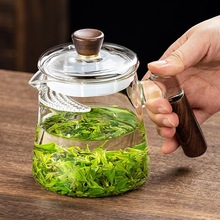 加厚玻璃月牙公道杯茶漏过滤一体绿茶茶具功夫泡茶分茶器茶杯