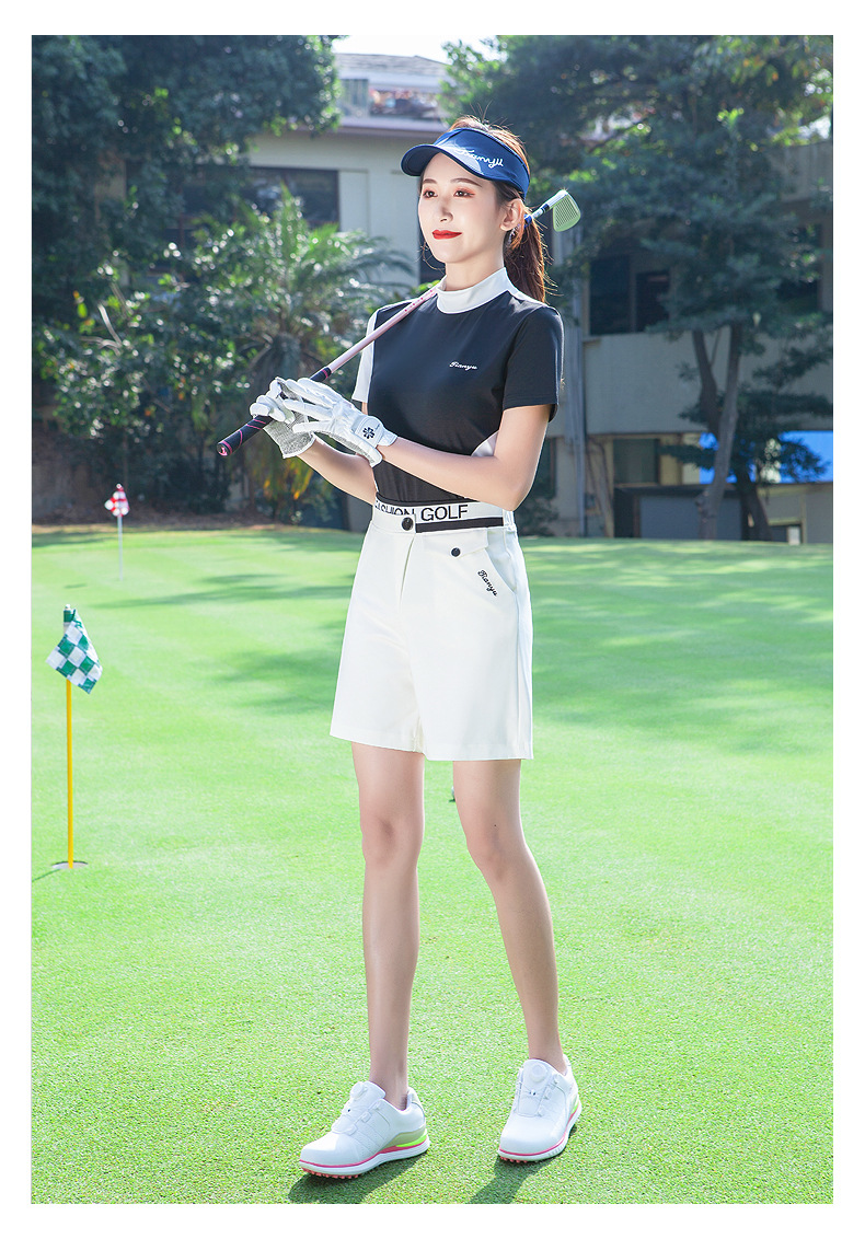 Dam sportshorts elastiska golfbyxor avslappnad stil_voghion.com