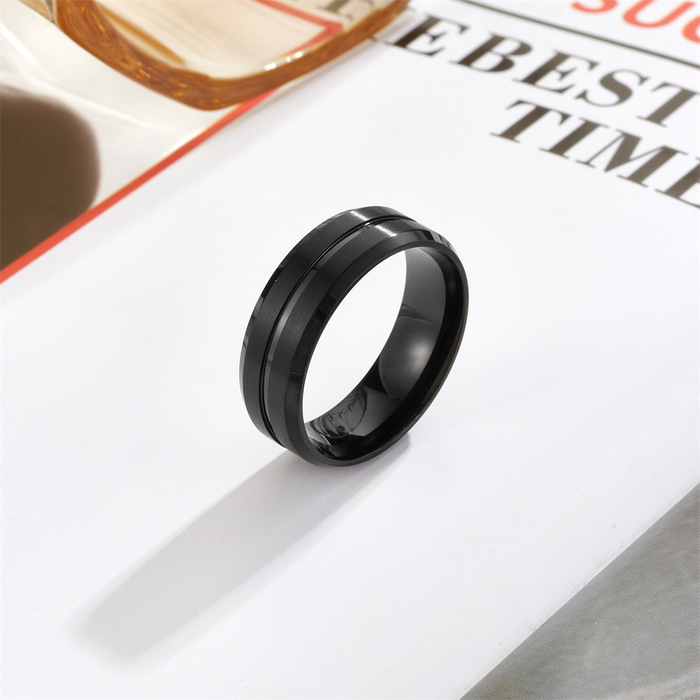 matte fashionable ring stainless steel