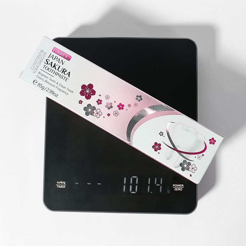 Cross-border Laikou Sakura Toothpaste 85g freshens breath, removes stains and cleans teeth. Factory wholesale in stock undefined
