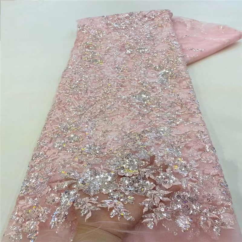 Rojo bordado flor lentejuelas vestido tela estilo chino novia brindis vestido cheongsam vestido tela JX3979