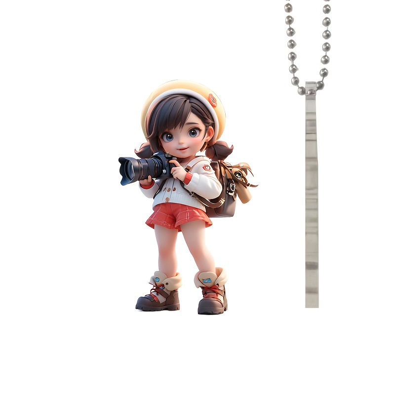 2D plano transfronterizo explosión acrílico cámara chica llavero pequeño colgante joyas adornos adornos lindos image 6