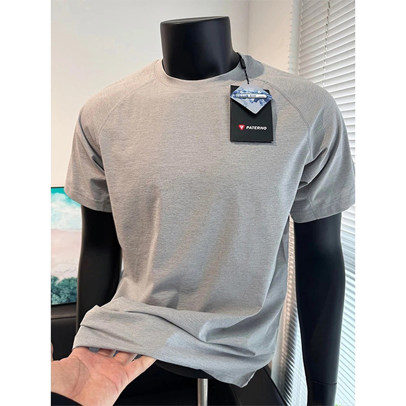 Cooling Quick-Drying Outdoor Sports Running T-Shirt Ice Skin Quick-Drying Short-Sleeved Men's Summer Raglan Sleeve Solona Cooling T-Shirt