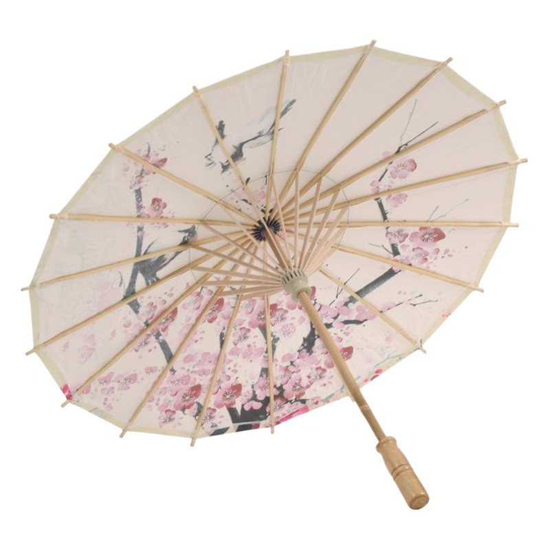 Yiwu Wholesale Color Paper Handmade Oil Paper Umbrella Classical Bamboo Dance Craft Umbrella Decorative Small Flower Umbrella