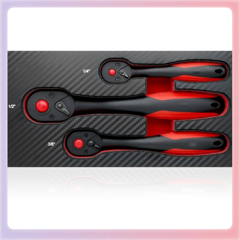 ✅跨境3件套72齿弯曲柄棘轮扳手大中小飞双向快速套筒棘轮扳