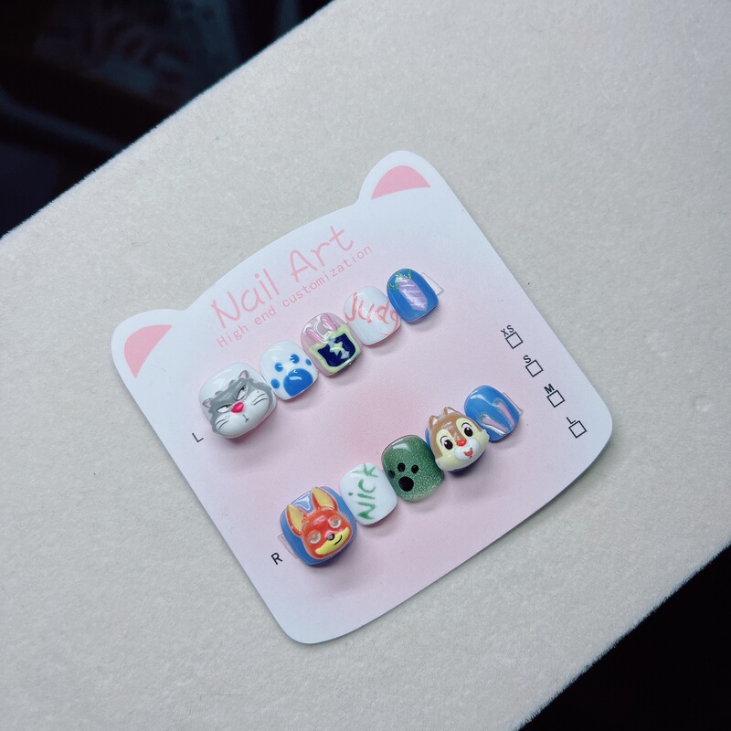 [66] Children's Hand-Wearing Armor Crazy Animal City Nick Cat's Eye New 3-12 Years Old Girl Short Beauty