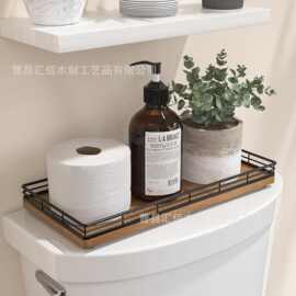 木制马桶上方卫生间坐便器卷纸收纳架浴室洗漱用品整理架源头工厂