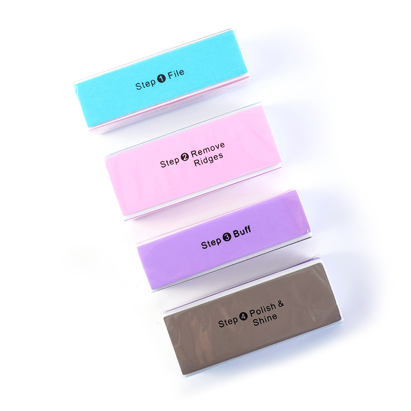 Factory direct supply nail grinding block four-sided polishing foam block sponge nail file square block wholesale