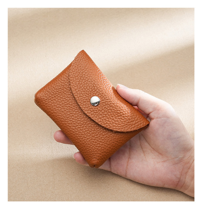 Women's Solid Color Leather Buckle Coin Purses display picture 2