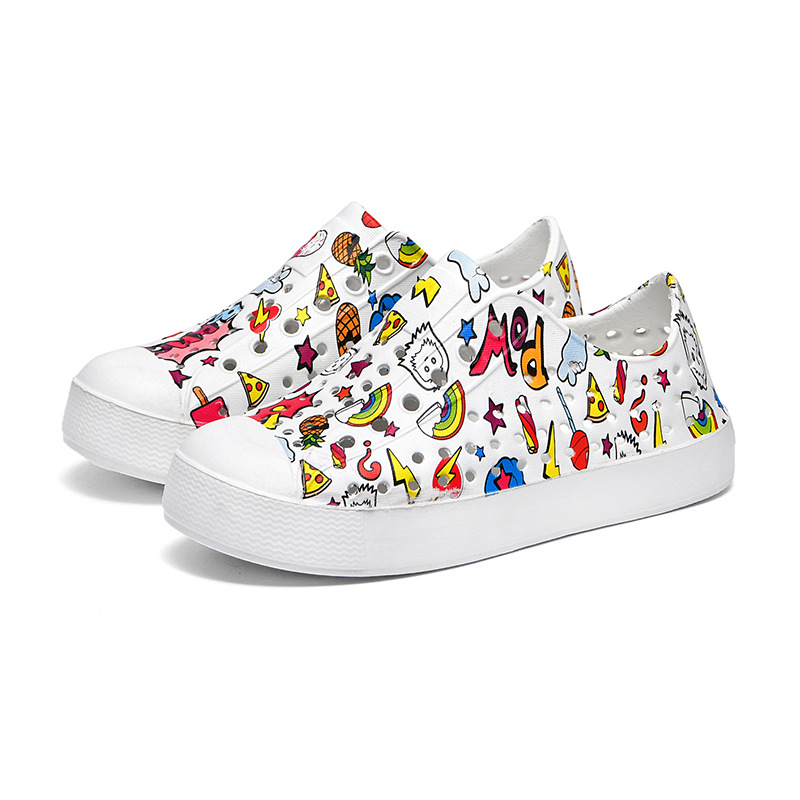 Agujero zapatos de verano niños niñas zapatos de playa lindo de dibujos animados Botas de lluvia padre-hijo antideslizante sandalias impermeables