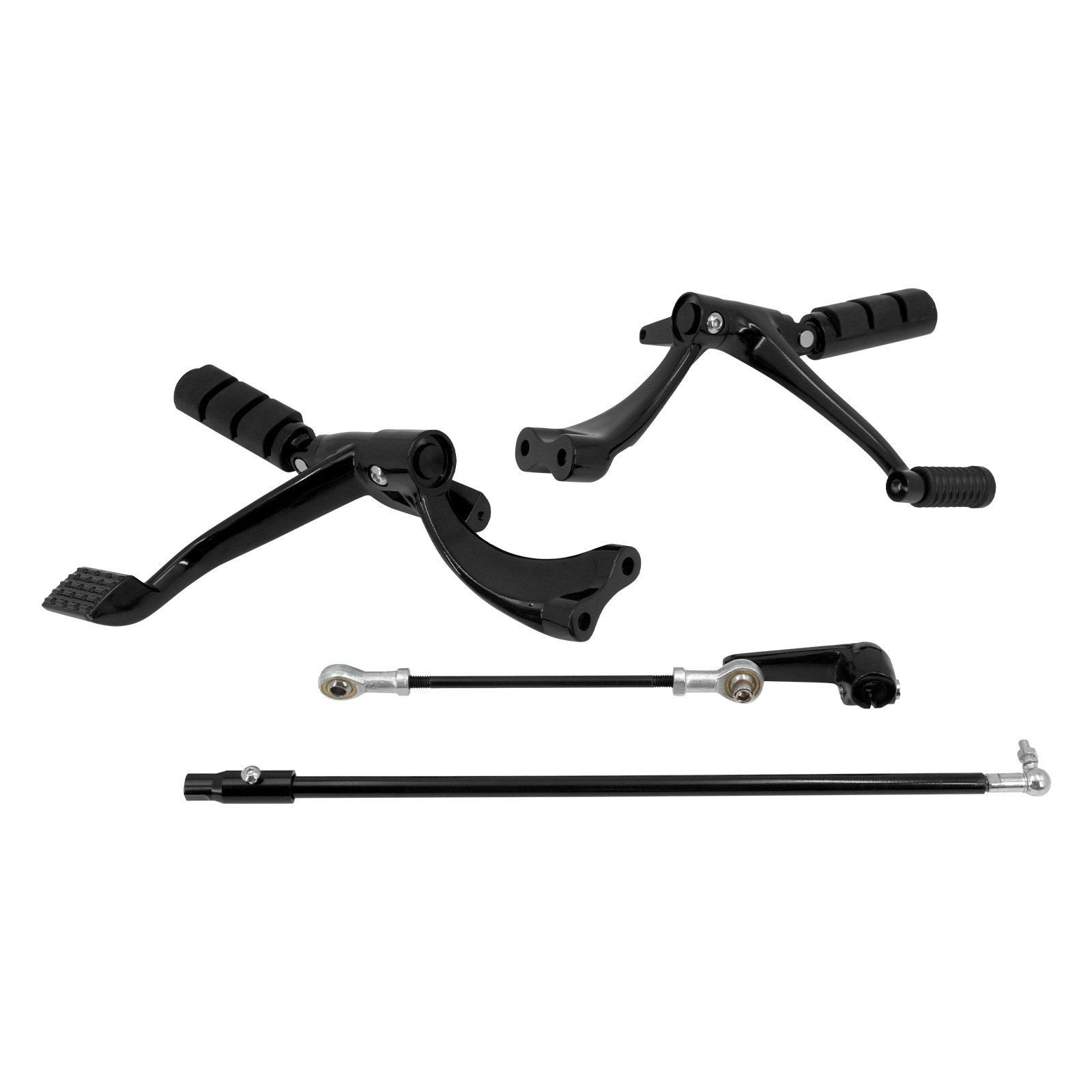 Harley Sportster Series Xl883 Xl1200 X48 Modified Front Footrest Assembly with Gear Shift for 04-25 Models