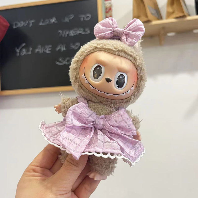 ソースメーカーのみの服】17cmペンダント ラブブ服 ブラインドボックス ラブブ人形 人形服 クールブラック カラフル|undefined