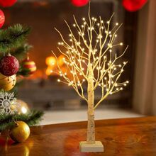 跨境铜丝灯白桦树树室内家居装饰灯派对场景布置景观发光仿真树