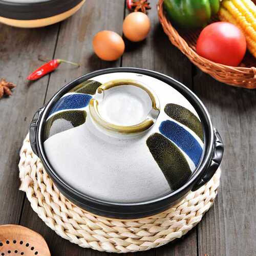 Japanese-style clay pot, home-use gas rice cooker, small ceramic ware, induction cooker, shallow stone pot for soup