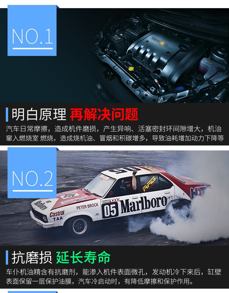 Suitable for engine oil, anti-wear protective additive for car engines, effectively repairs oil burning and blue smoke issues