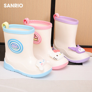Sanrio children's rain shoes girls non-slip cute cartoon autumn and winter rain boots students school kindergarten water shoes
