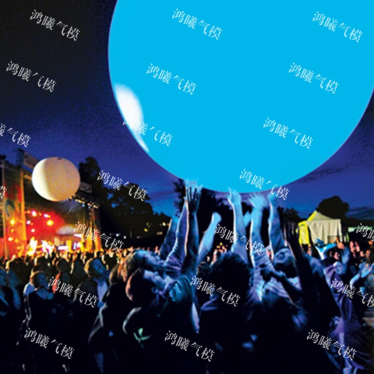 PVC互动球 广告充气沙滩发光手抛球声控触碰拍打变色气球logo气模