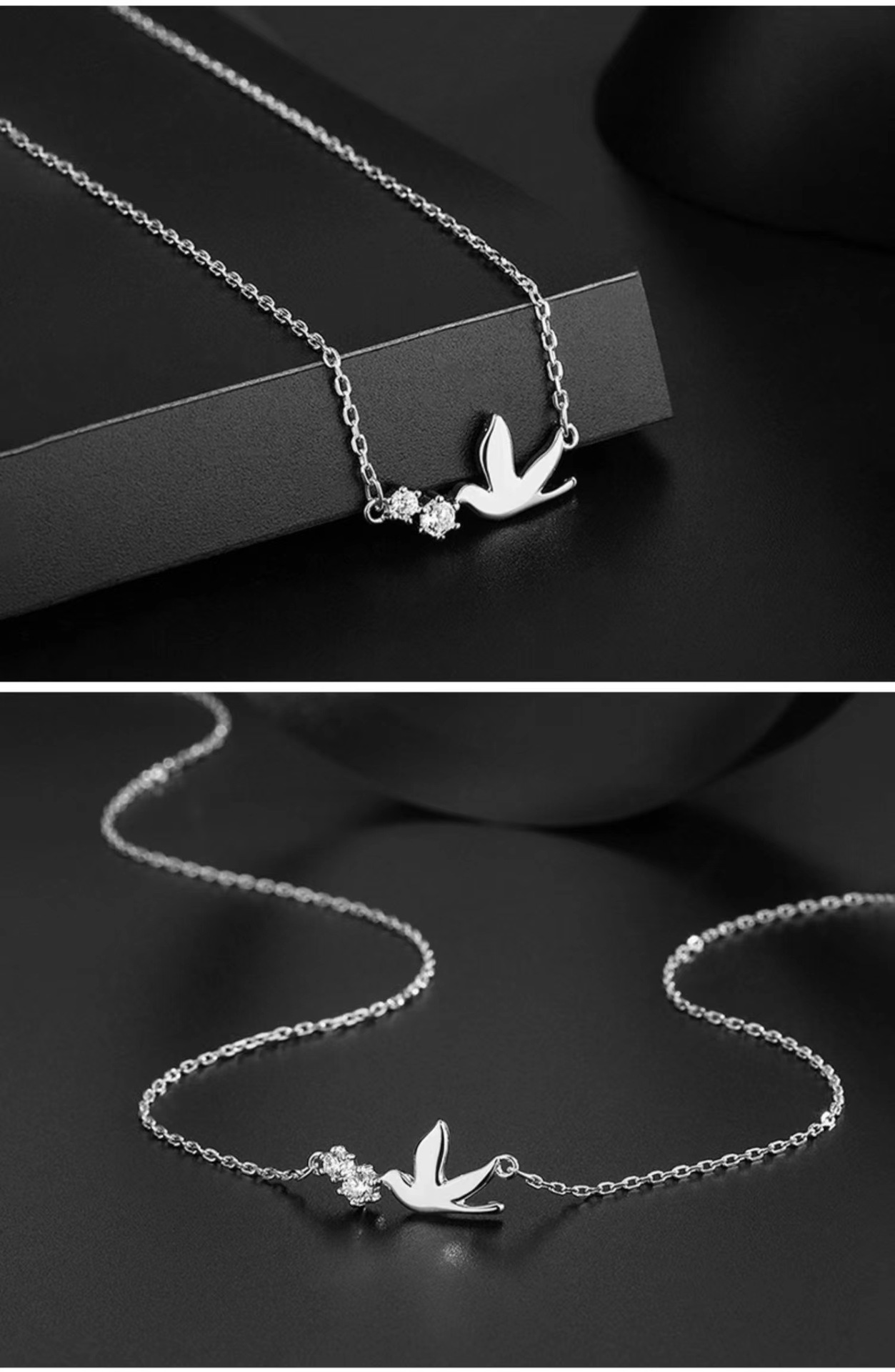 10g Weight 14K Gold Plated Plating Material Zircon Inlay Material Necklace Classification 925 sterling silver Chain Material cable chain Chain Type 1 Piece Quantity Holiday, Daily Occasion 925 Sterling Silver Material Women's Gender Inlay Design IG Style, Cute Style 925 Sterling Silver Zircon Cable Chain Inlay Necklace 6
