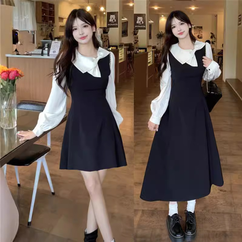 秋 L-4XL 大きいサイズ ワンピース(2タイプ:ショート丈、ロング丈) 秋 L-4XL 大きいサイズ ワンピース(2タイプ:ショート丈、ロング丈)