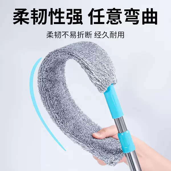 Directly from the Manufacturer: Telescopic Dust Duster with Stainless Steel Washable Cloth Head for Cleaning under Beds, Gaps, and Ceilings; Wholesale