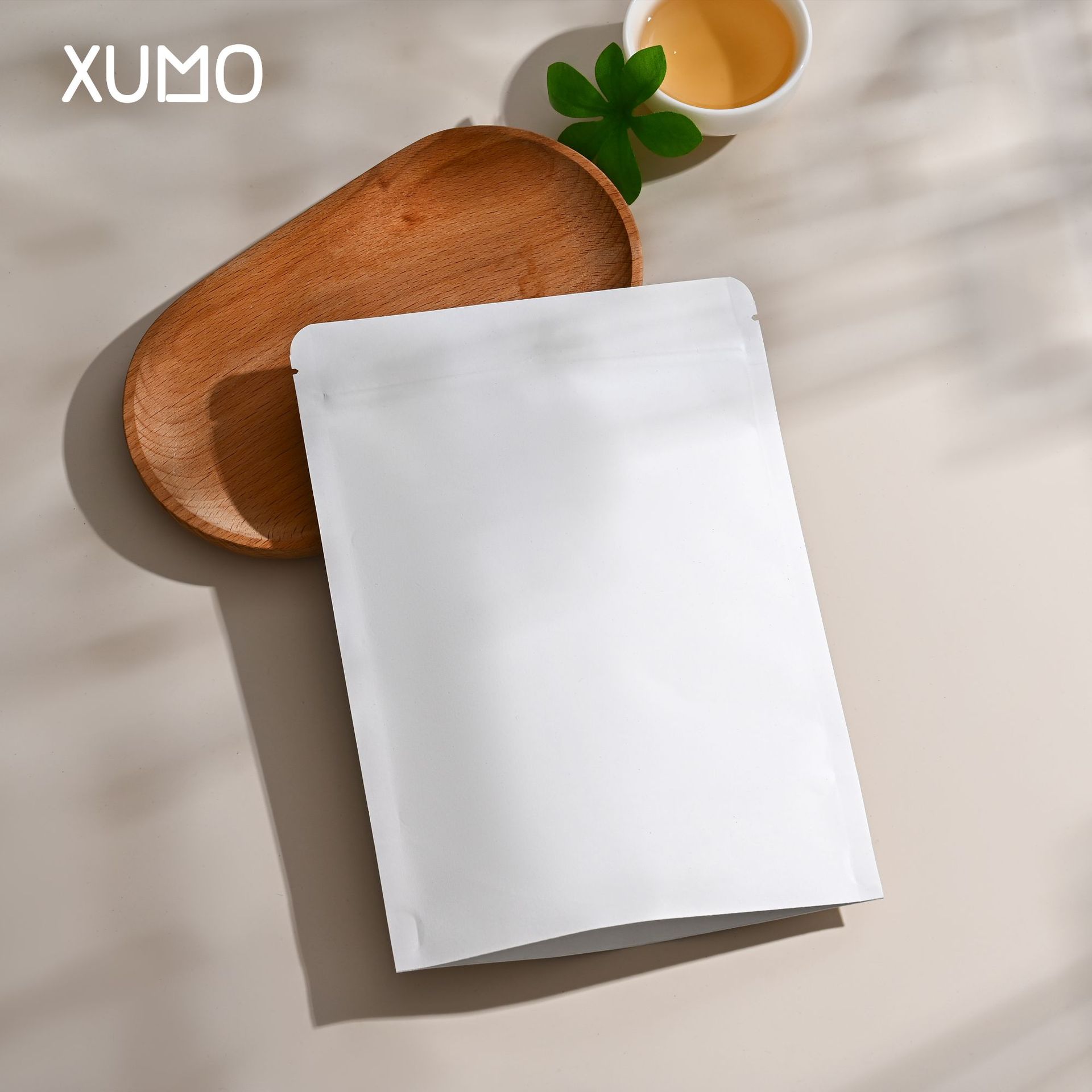 镀铝白牛皮纸茶叶袋磨砂自封袋自封袋食品真空包装袋覆膜茶包袋子