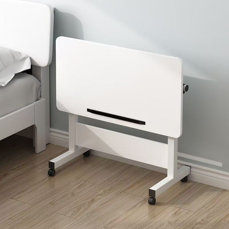 Bedside Table, Simple Flip-Over Computer Desk for Home Use, Suitable for Bedroom, Living Room, Sofa, Movable Student Adjustable Laptop Desk