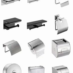 ロールペーパーホルダー304ステンレス製トイレ携帯電話ホルダートイレの手紙箱壁掛け式ティッシュホルダー穴なし