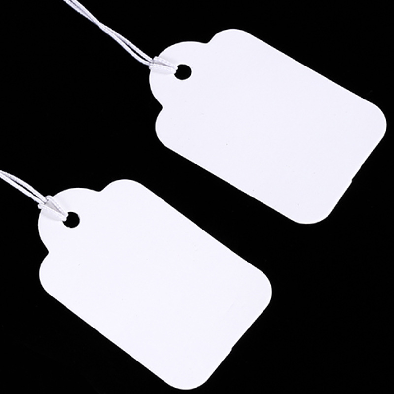 吊牌价格标签 饰品价签 首饰挂绳吊牌 带绳珠宝价格牌 手写标价签