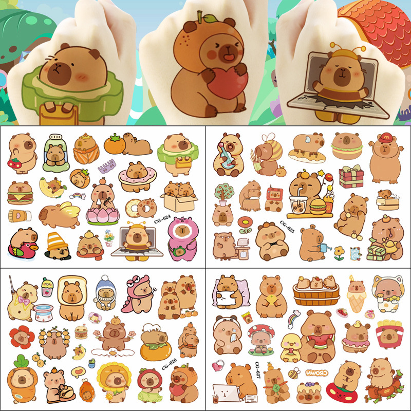 Kapibala Boys Disposable Tattoo Sticker Children Tattoo Sticker Birthday Party Tattoo Sticker Water Transfer Sticker