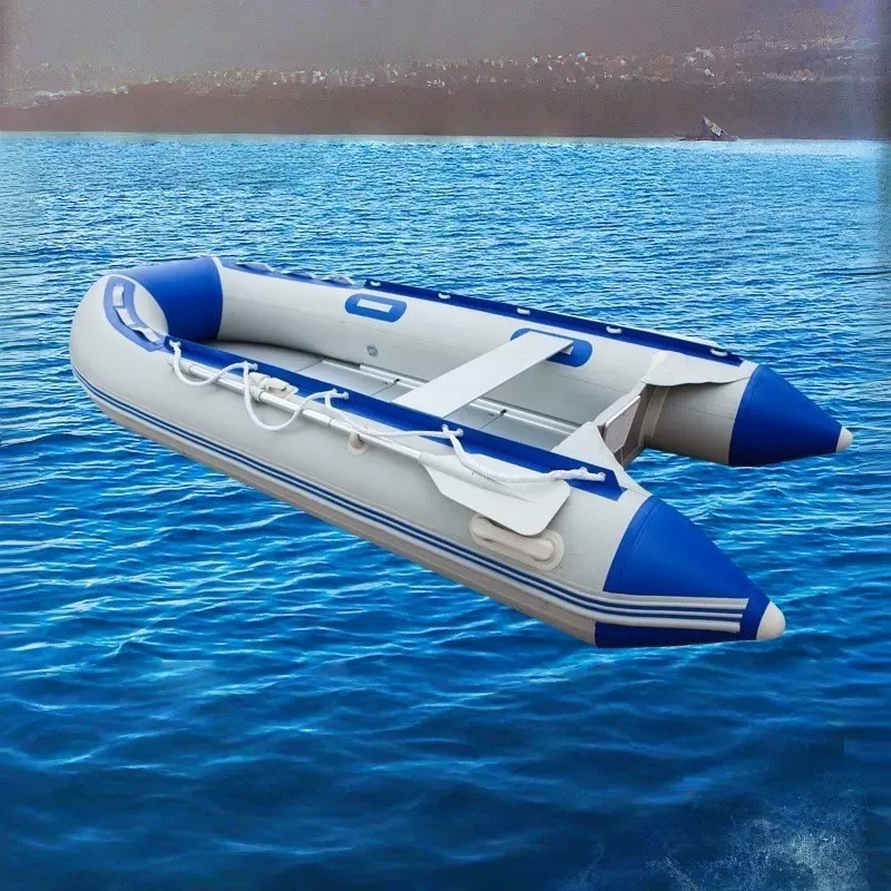 厂家供应橡皮艇加厚耐磨冲锋舟 招投标现货防洪救生皮筏艇充气船