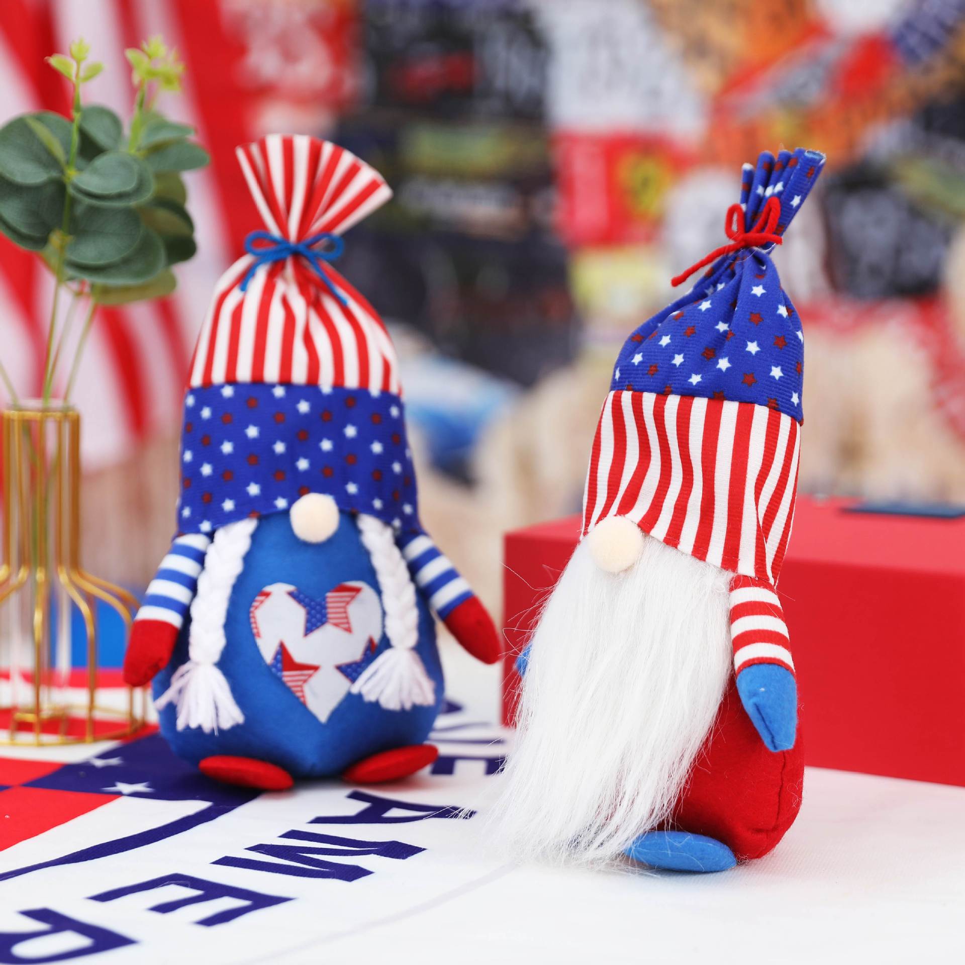 Amerikan Bağımsızlık Günü kumaş bebek sınır ötesi yeni Amerikan giyim çift Rudolph meçhul bebek dekoratif süsler