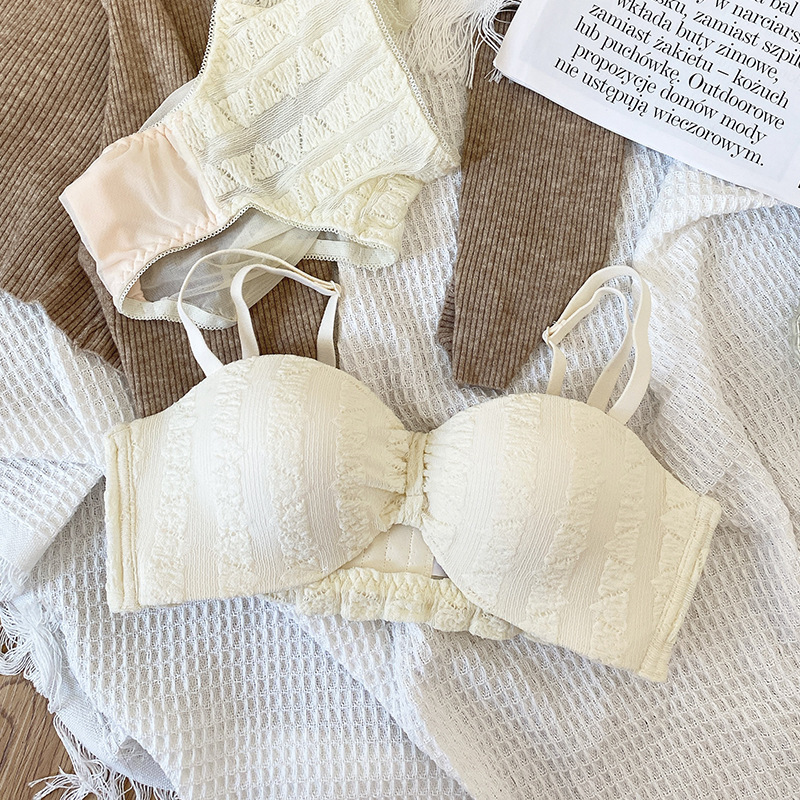 Jenny Coco original de verano Fairy Wind delgado conjunto de ropa interior para mujeres que se reúnen en la adolescencia pura deseo de encaje hermoso sostén de espalda