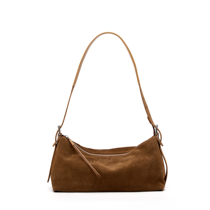 Women's Suede Genuine Leather Shoulder Bag High End Handbag_voghion.com