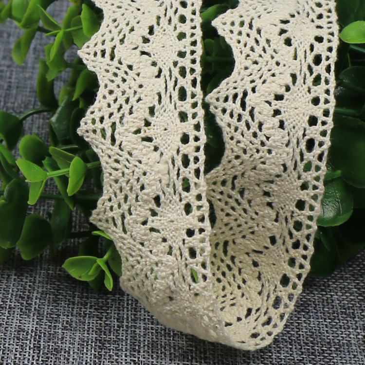 3.9CM伞型复古蕾丝 棉线无弹编织 发饰布艺沙发垫坐垫花边辅料