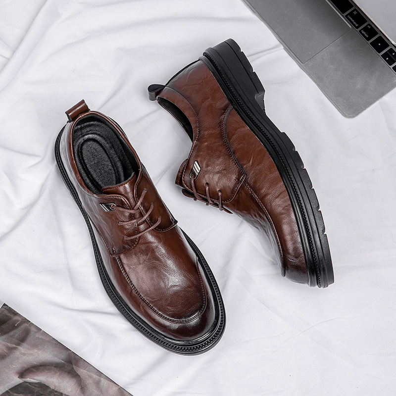 2024 Nuovo vestito da lavoro casual piedi larghi in pelle morbida suola scarpe da uomo stile britannico 1683_voghion.com