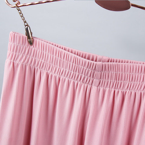 Children's Korean style straight-leg shaking pants Children's home pants ice silk candy color thin loose stretch wide-leg pants