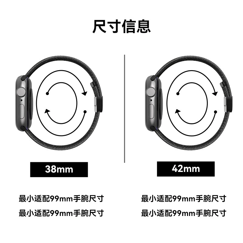Подставка/ремешок для Apple Watch ApplewatchS9 нейлоновая магнитная retract-лента iwatchS8/7/6 дышащая рыболовная проволока