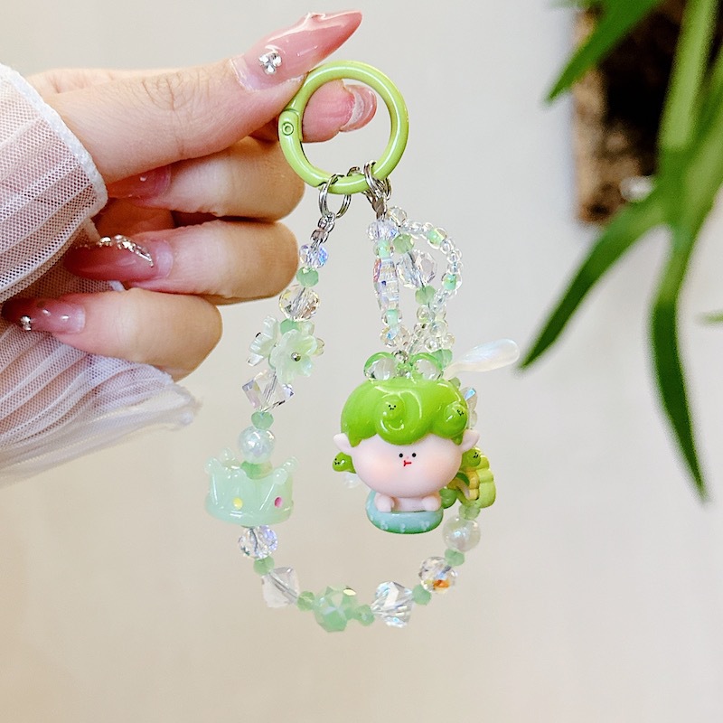 Genuine Lilith linda pintura al óleo estrella nueva aleación cristal resina linda cadena de teléfono móvil bolso colgante de teléfono móvil