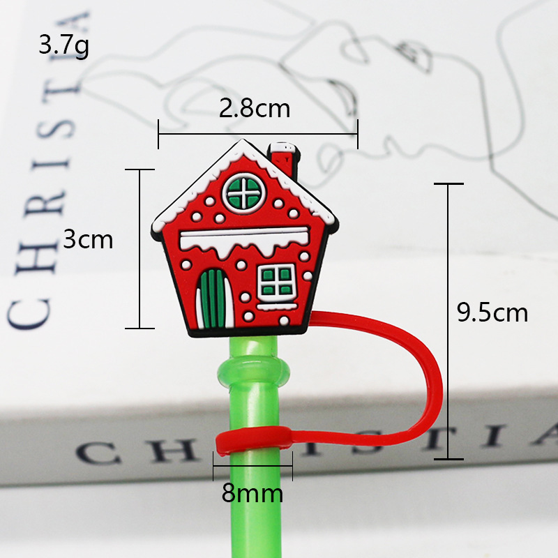 Tapa de paja Spot 7-8mm silicona linda mini muñeca parche tapón a prueba de polvo decoración de pajitas tapón a prueba de polvo