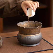 建水高端茶渣缸茶洗陶瓷小中大号水盂废水桶烟灰缸茶具配件茶水缸