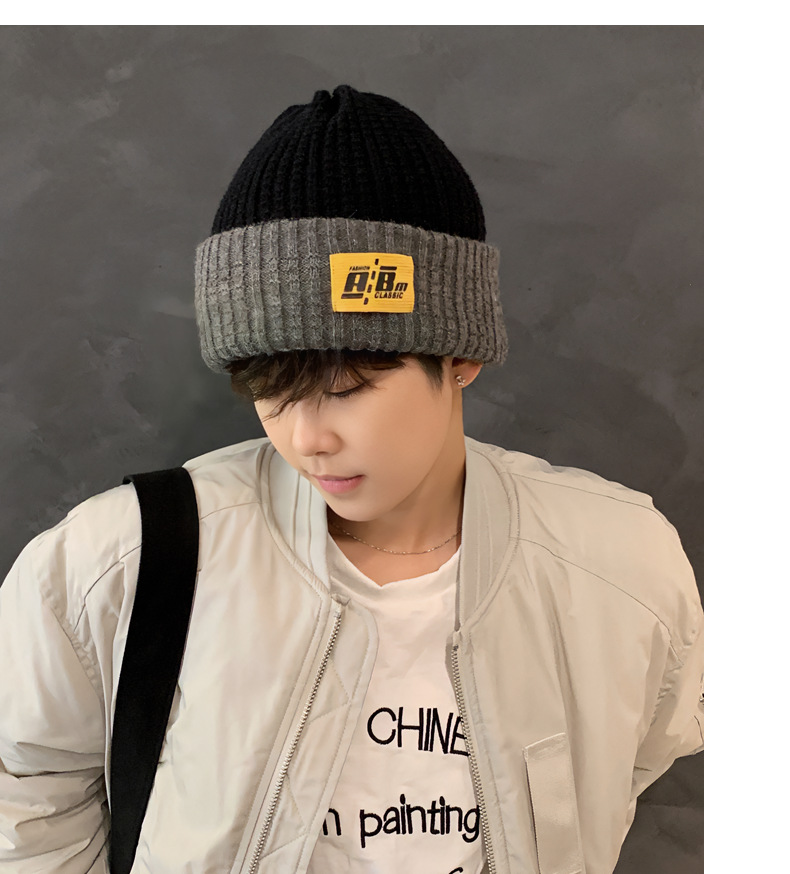 Knitted Beanie For Men Thickened Wool Winter Hat And Headband_voghion.com